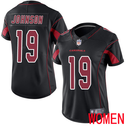 Arizona Cardinals Limited Black Women KeeSean Johnson Jersey NFL Football #19 Rush Vapor Untouchable